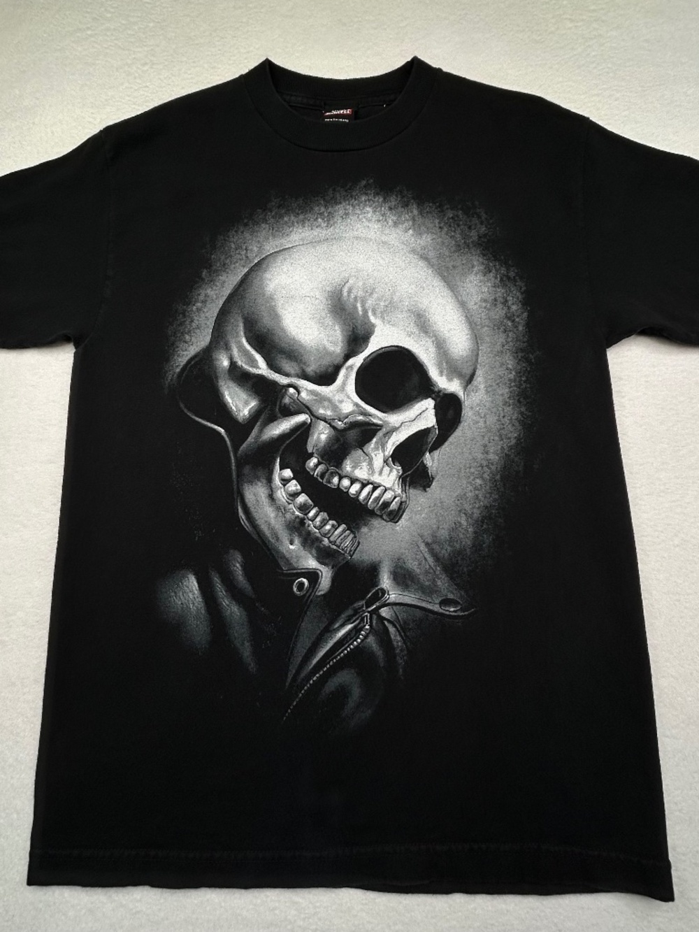 Marvel men’s Ghost Rider Medium Skull Graphic T-shirt Monochrome Biker Gothic